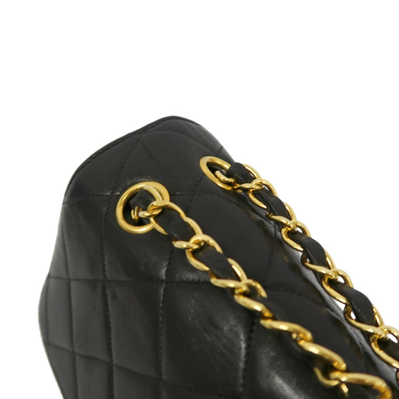 CHANEL Matelasse Classic Flap Jumbo Shoulder Bag Lambskin Black Gold Hardware