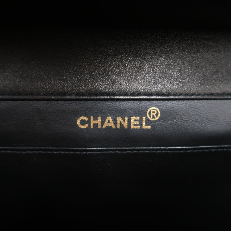 CHANEL Matelasse Classic Flap Jumbo Shoulder Bag Lambskin Black Gold Hardware
