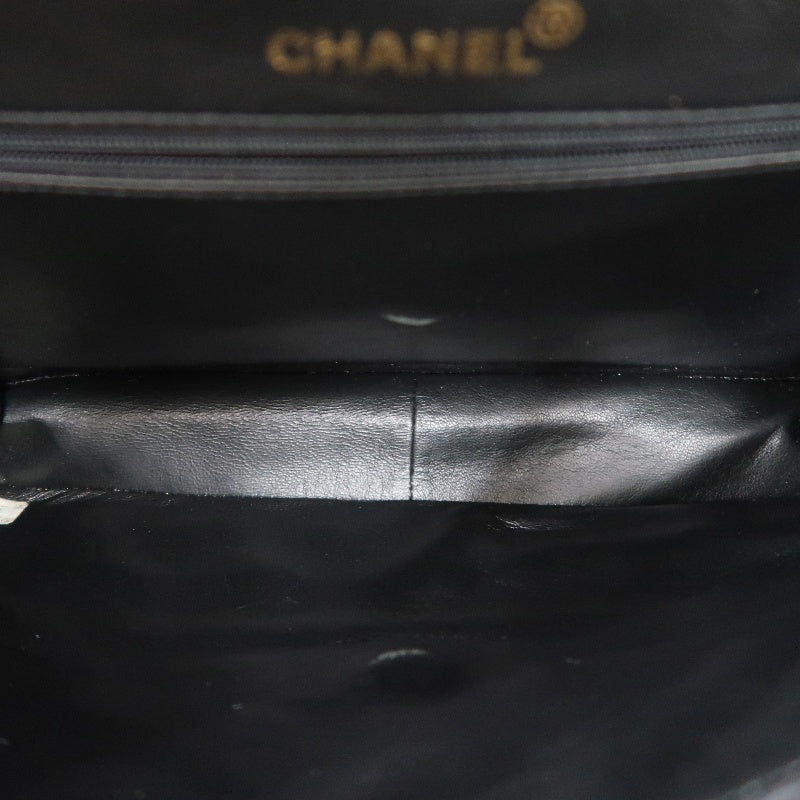 CHANEL Matelasse Classic Flap Jumbo Shoulder Bag Lambskin Black Gold Hardware