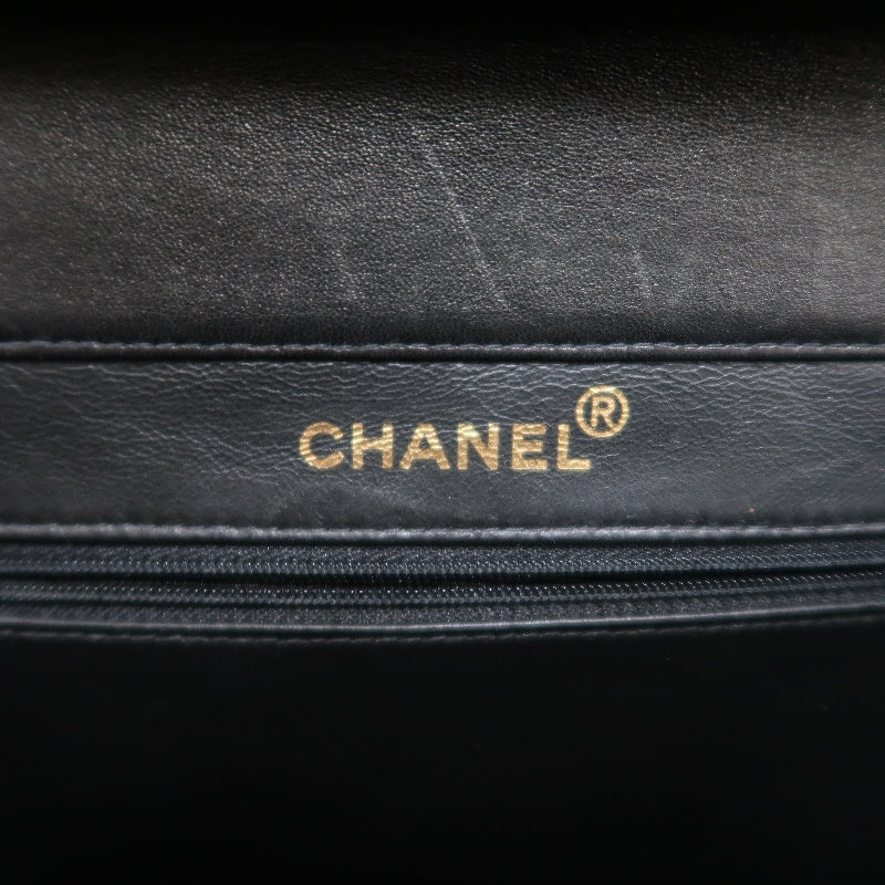 CHANEL Matelasse Classic Flap Jumbo Shoulder Bag Lambskin Black Gold Hardware