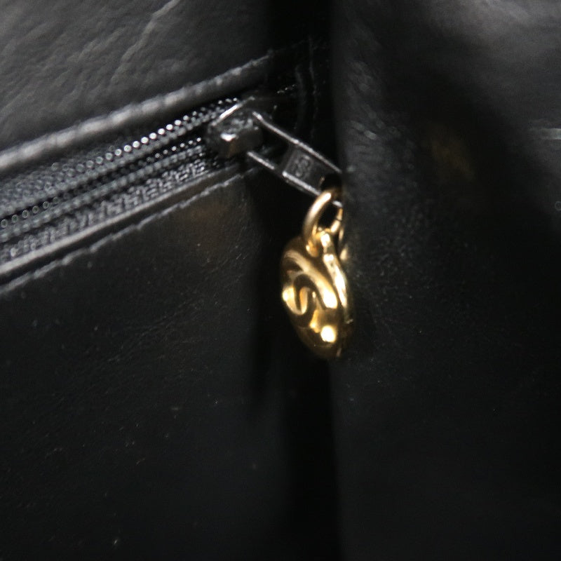 CHANEL Matelasse Classic Flap Jumbo Shoulder Bag Lambskin Black Gold Hardware