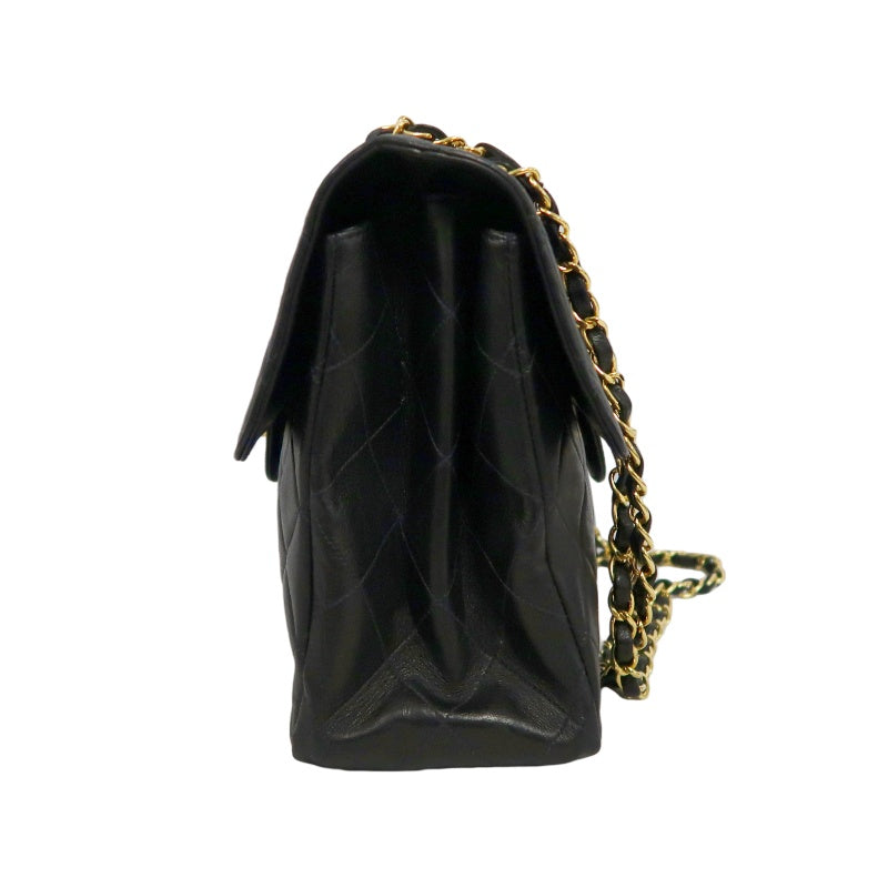 CHANEL Matelasse Classic Flap Jumbo Shoulder Bag Lambskin Black Gold Hardware