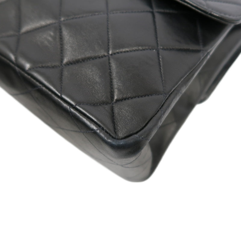 CHANEL Matelasse Classic Flap Jumbo Shoulder Bag Lambskin Black Gold Hardware