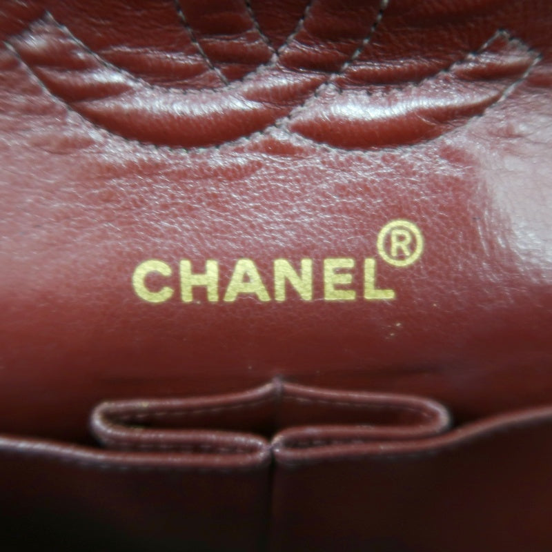 CHANEL Matelasse Classic Flap Shoulder Bag Lambskin Black Gold Hardware