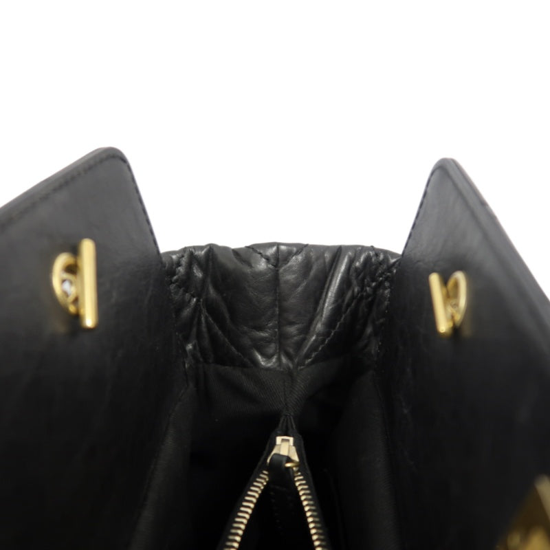 CHANEL Matelassé 2.55 Tote Bag Calfskin Black Gold Hardware