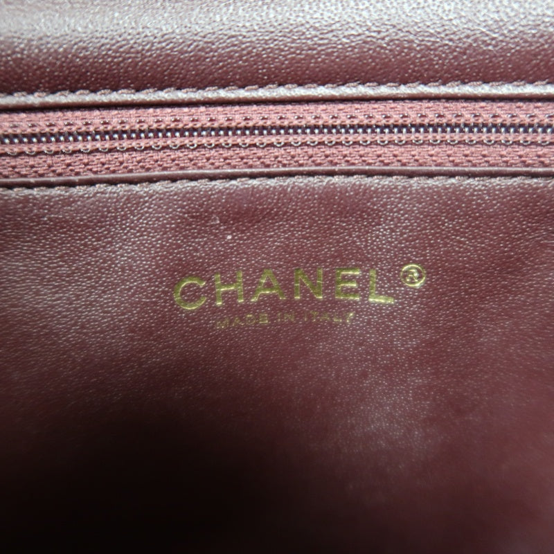 CHANEL Matelassé Chain Tote Shoulder Bag Lambskin Black Large Double CC Logo