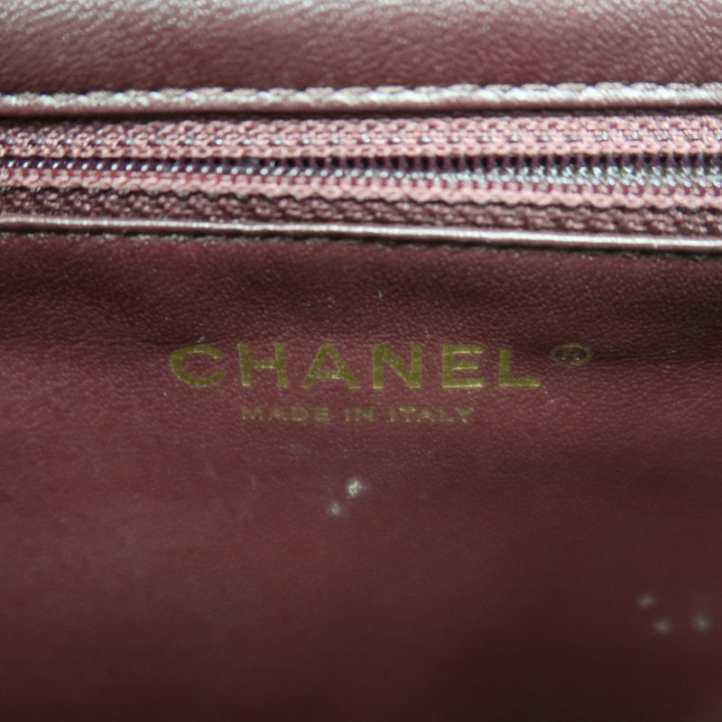 CHANEL Matelassé Chain Tote Shoulder Bag Lambskin Black Large Double CC Logo