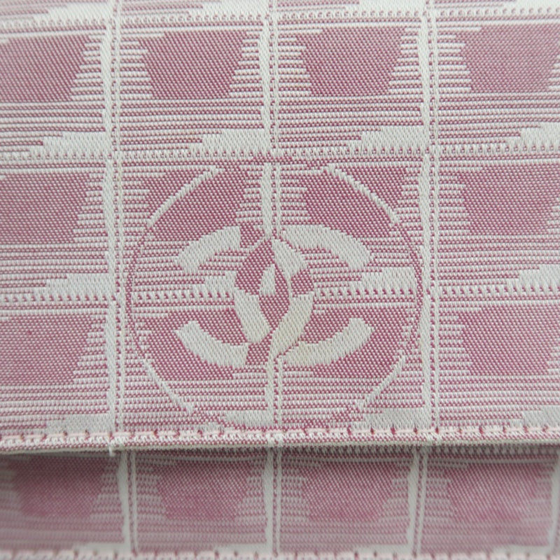 CHANEL New Travel Line Shoulder Bag Nylon Pink Ice Grid Pattern