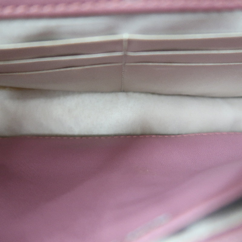 CHANEL New Travel Line Shoulder Bag Nylon Pink Ice Grid Pattern