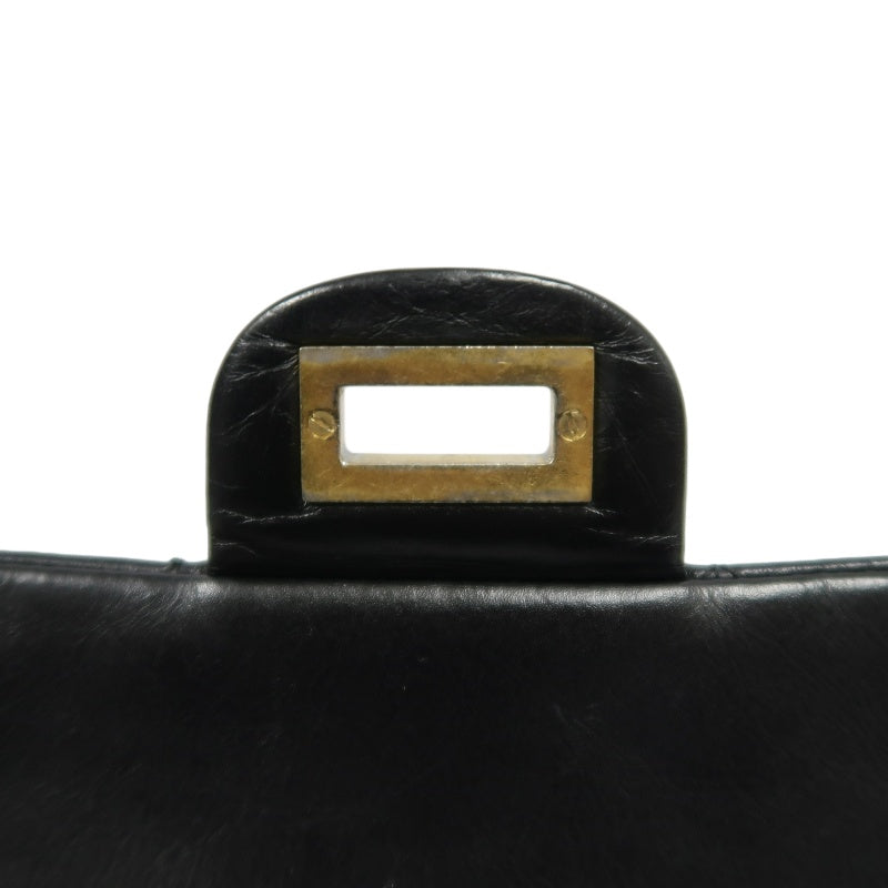 CHANEL Matelasse 2.55 Shoulder Bag Calfskin Black
