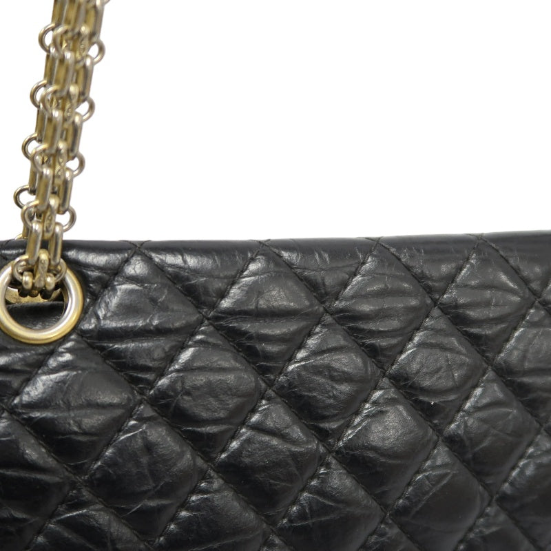 CHANEL Matelasse 2.55 Shoulder Bag Calfskin Black