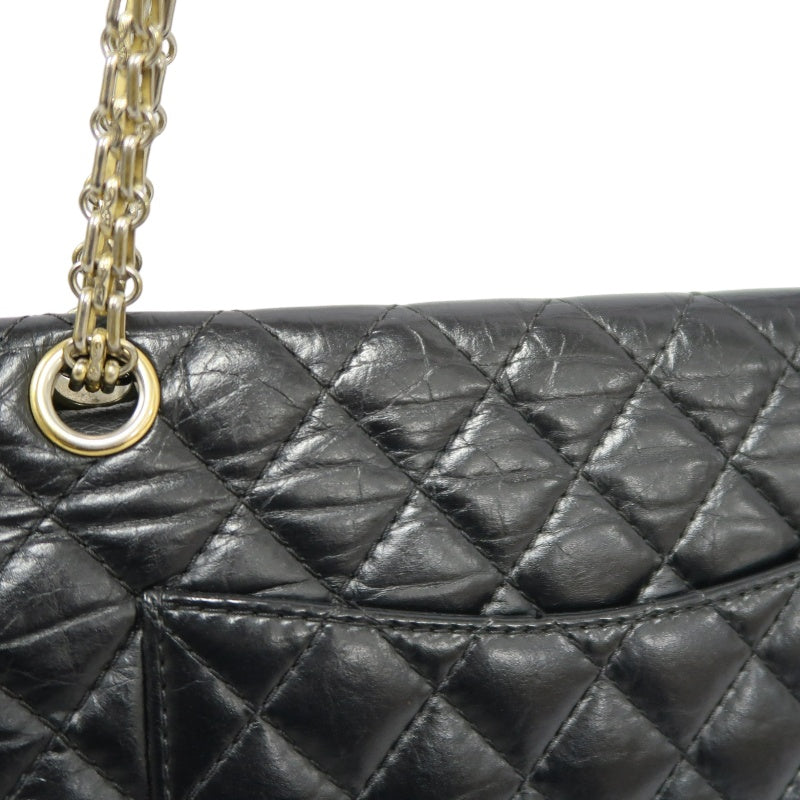 CHANEL Matelasse 2.55 Shoulder Bag Calfskin Black
