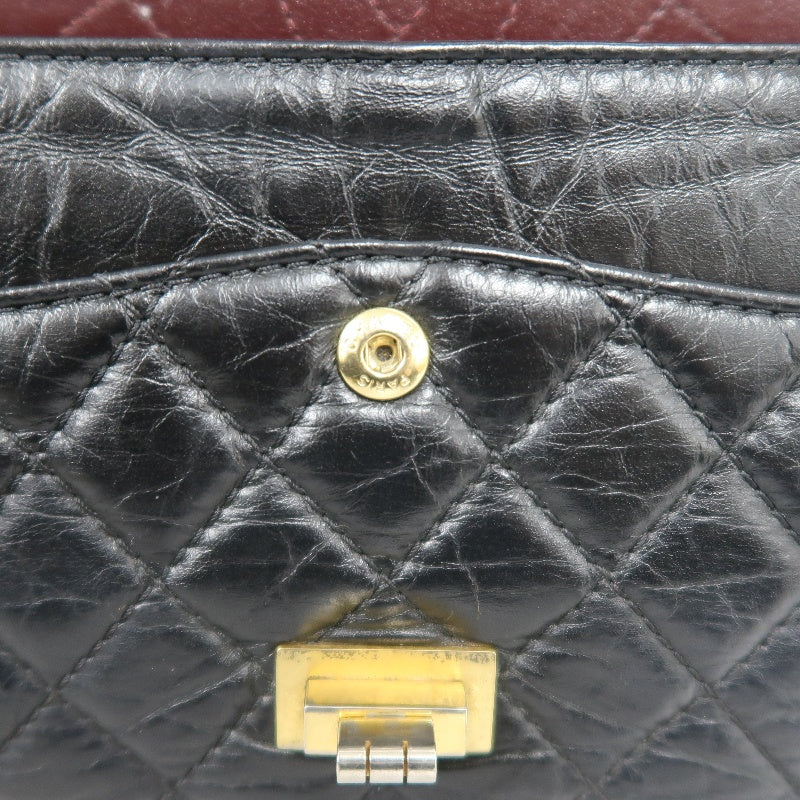 CHANEL Matelasse 2.55 Shoulder Bag Calfskin Black