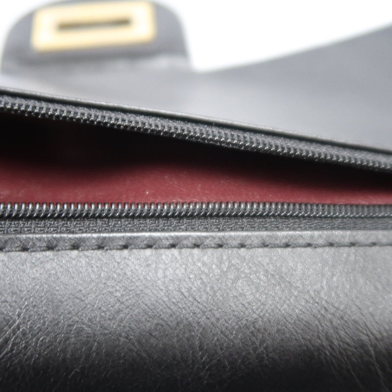 CHANEL Matelasse 2.55 Shoulder Bag Calfskin Black