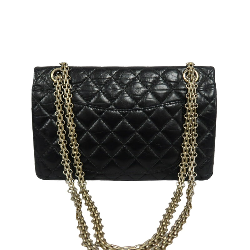CHANEL Matelasse 2.55 Shoulder Bag Calfskin Black