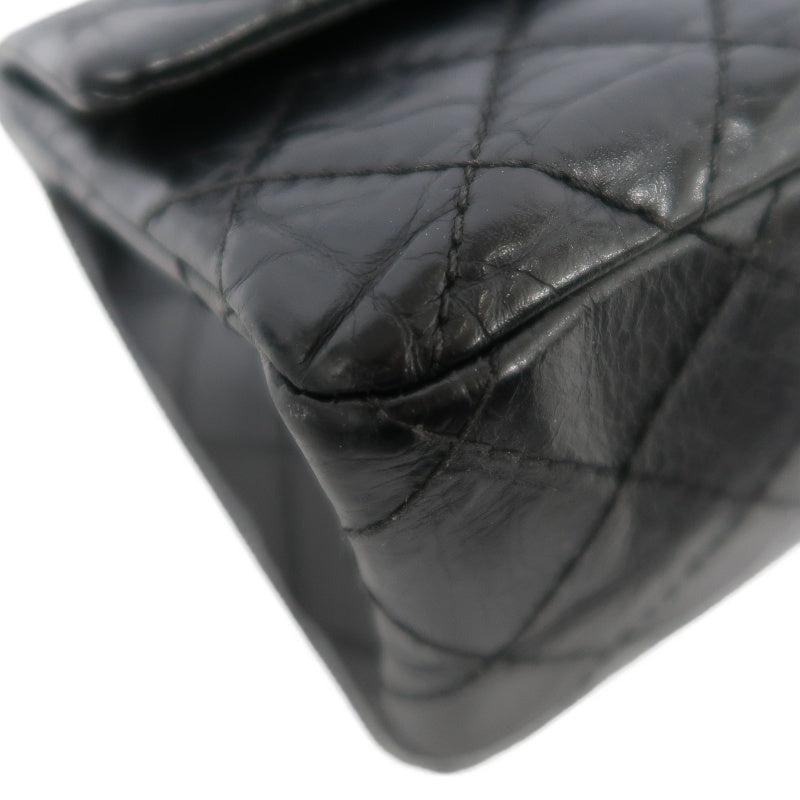 CHANEL Matelasse 2.55 Shoulder Bag Calfskin Black