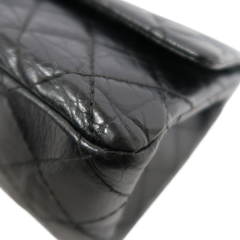 CHANEL Matelasse 2.55 Shoulder Bag Calfskin Black