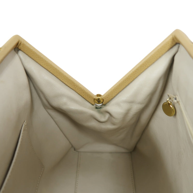 CHANEL Matelassé Shoulder Bag Calfskin Beige Gold Hardwar