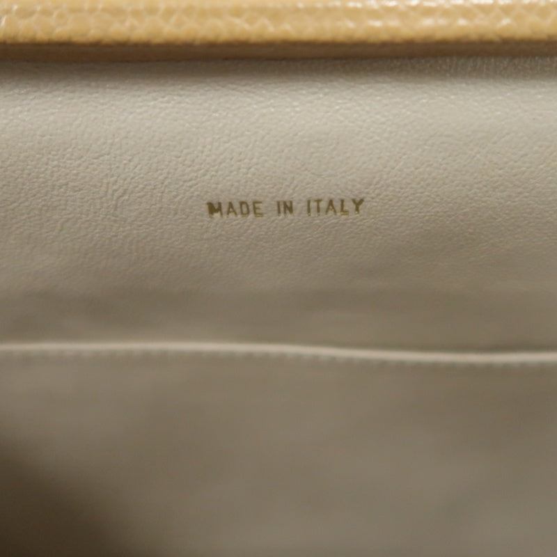 CHANEL Matelassé Shoulder Bag Calfskin Beige Gold Hardwar