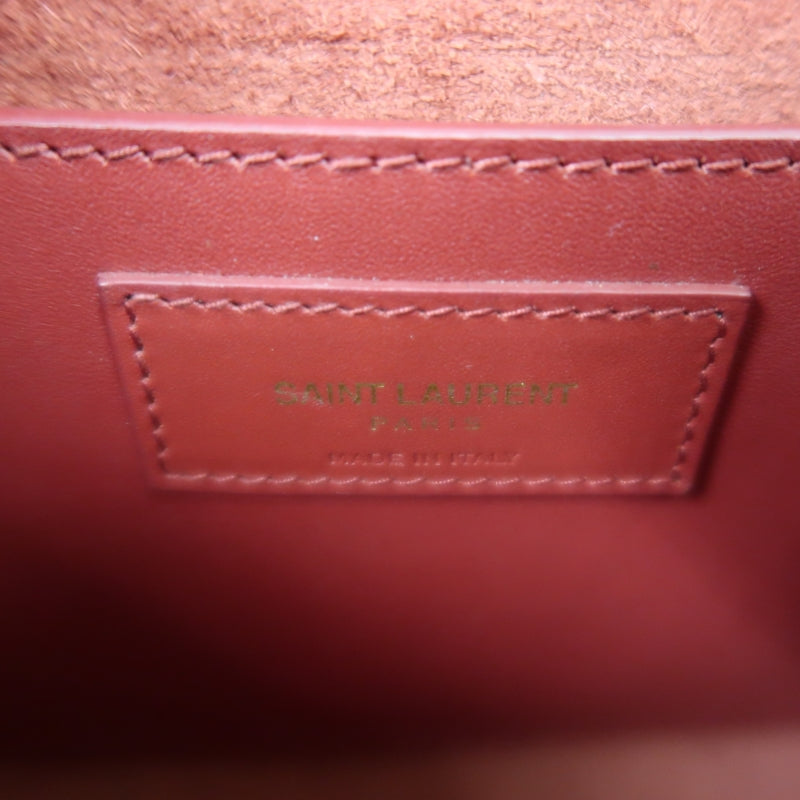 YSL Saint Laurent Kate Tassel Chain Shoulder Bag PVC Red Gold Hardware