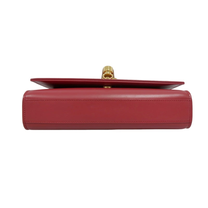 YSL Saint Laurent Kate Tassel Chain Shoulder Bag PVC Red Gold Hardware