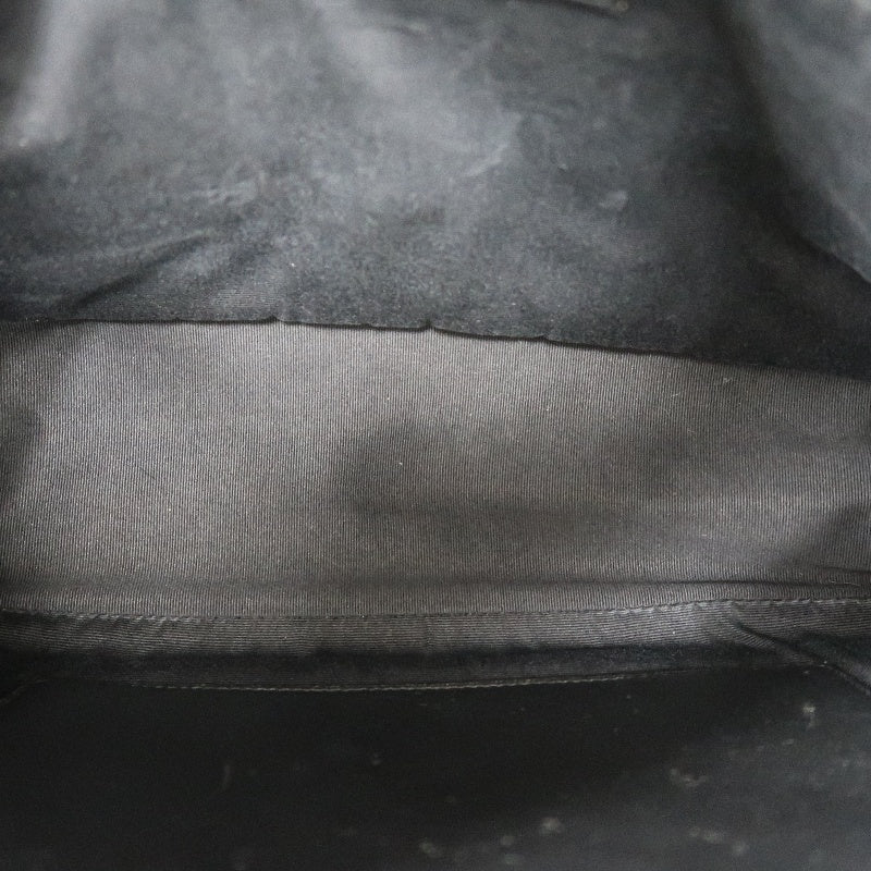 YSL Saint Laurent Niki Shoulder Bag Oiled Leather Black Silver Hardware