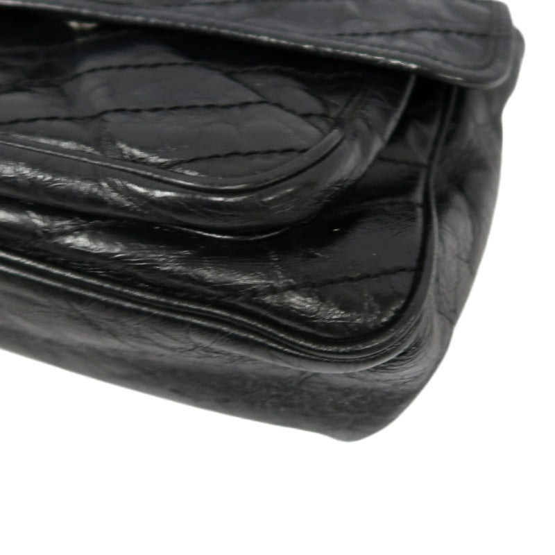 YSL Saint Laurent Niki Shoulder Bag Oiled Leather Black Silver Hardware