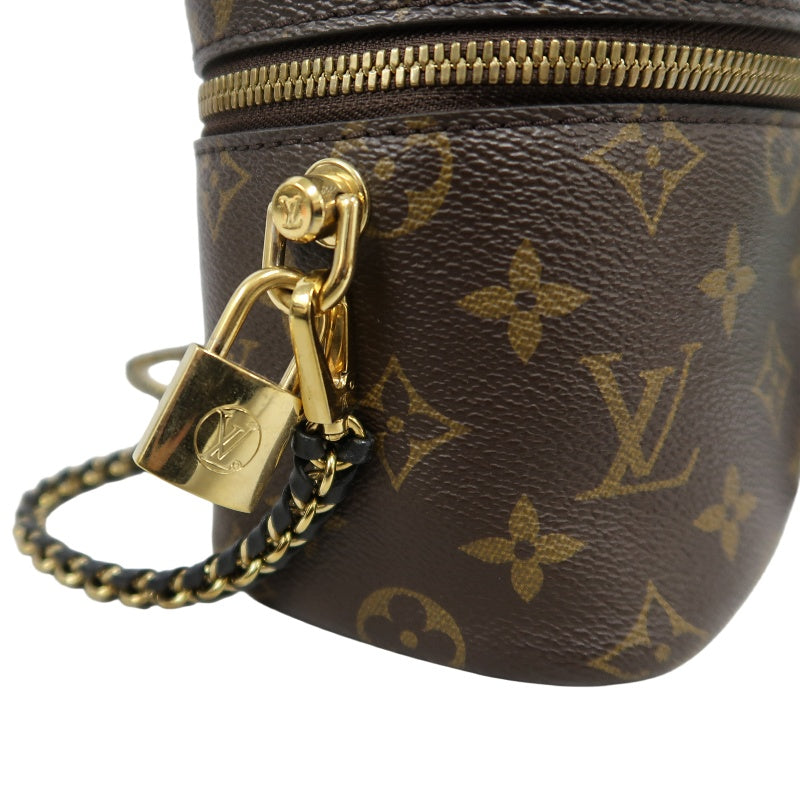LOUIS VUITTON Vanity Case Monogram Reverse PVC Brown Gold Hardware Shoulder/Hand Bag