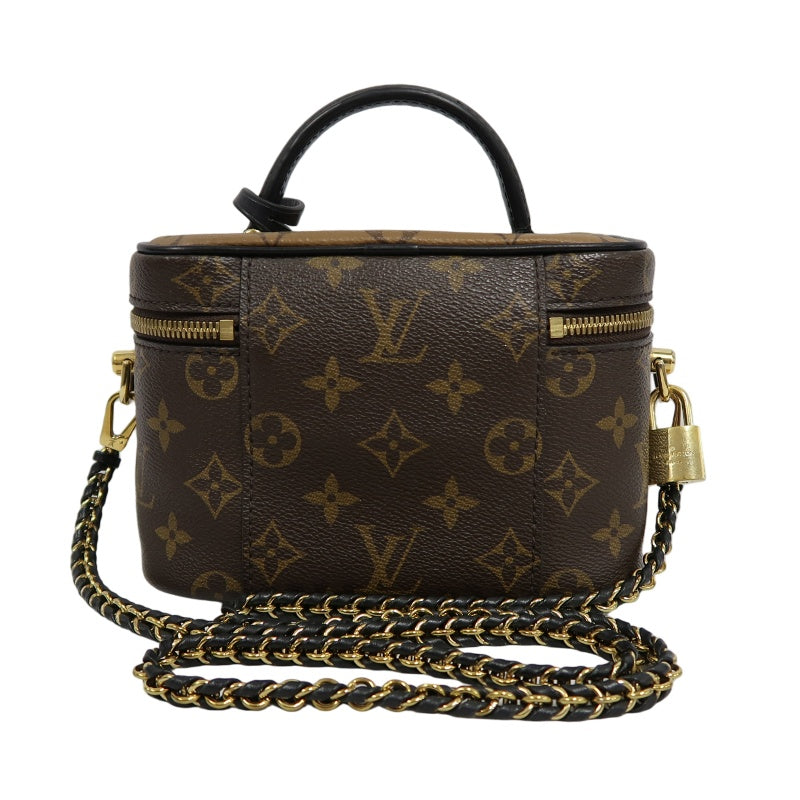 LOUIS VUITTON Vanity Case Monogram Reverse PVC Brown Gold Hardware Shoulder/Hand Bag