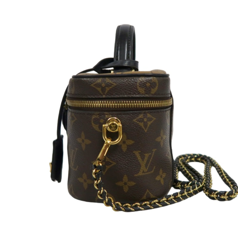 LOUIS VUITTON Vanity Case Monogram Reverse PVC Brown Gold Hardware Shoulder/Hand Bag