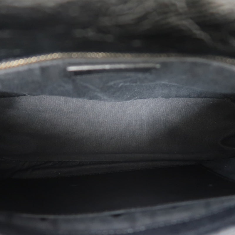 YSL Saint Laurent Niki Shoulder Bag Oiled Leather Black Silver Hardware