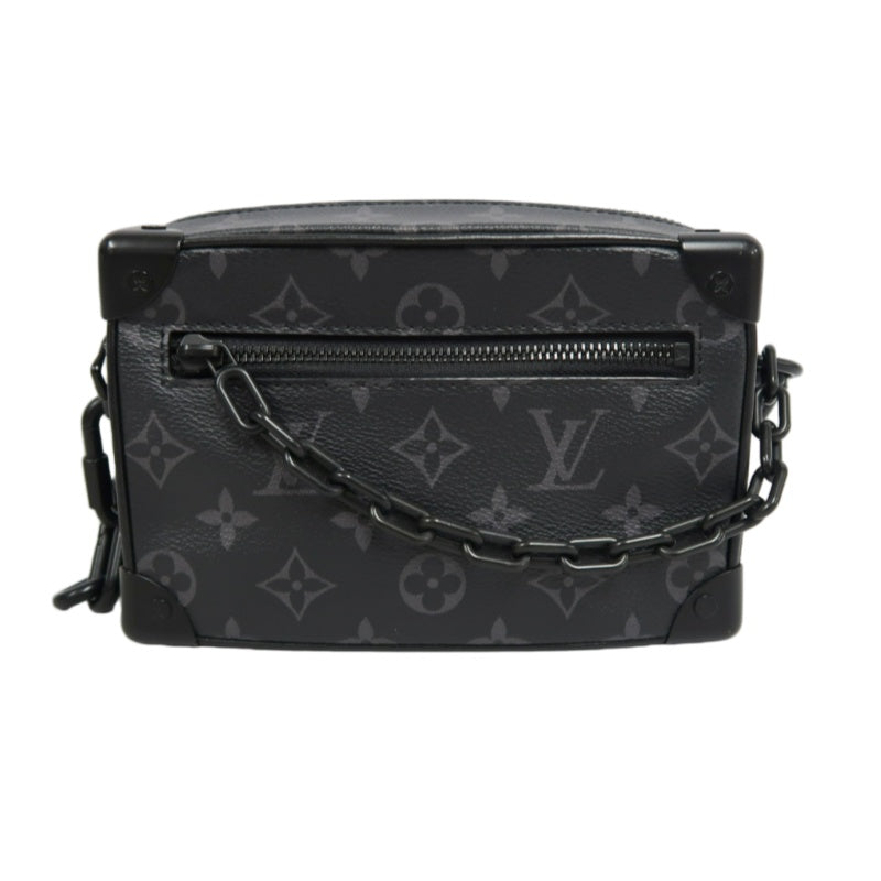 LOUIS VUITTON Soft Trunk Shoulder Bag Monogram Eclipse PVC Black With Shoulder Strap