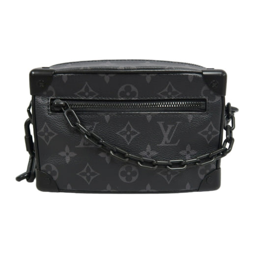 LOUIS VUITTON Soft Trunk Shoulder Bag Monogram Eclipse PVC Black With Shoulder Strap