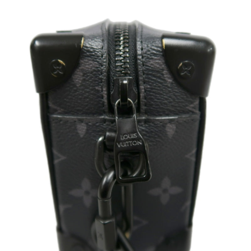 LOUIS VUITTON Soft Trunk Shoulder Bag Monogram Eclipse PVC Black With Shoulder Strap