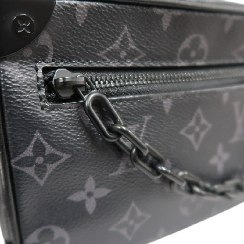 LOUIS VUITTON Soft Trunk Shoulder Bag Monogram Eclipse PVC Black With Shoulder Strap