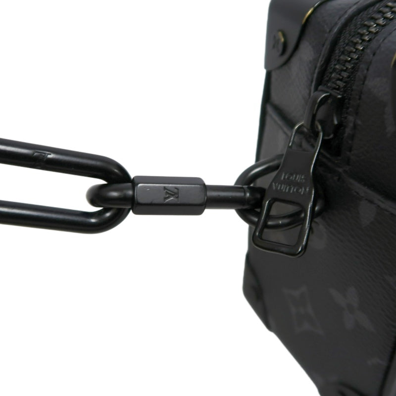 LOUIS VUITTON Soft Trunk Shoulder Bag Monogram Eclipse PVC Black With Shoulder Strap