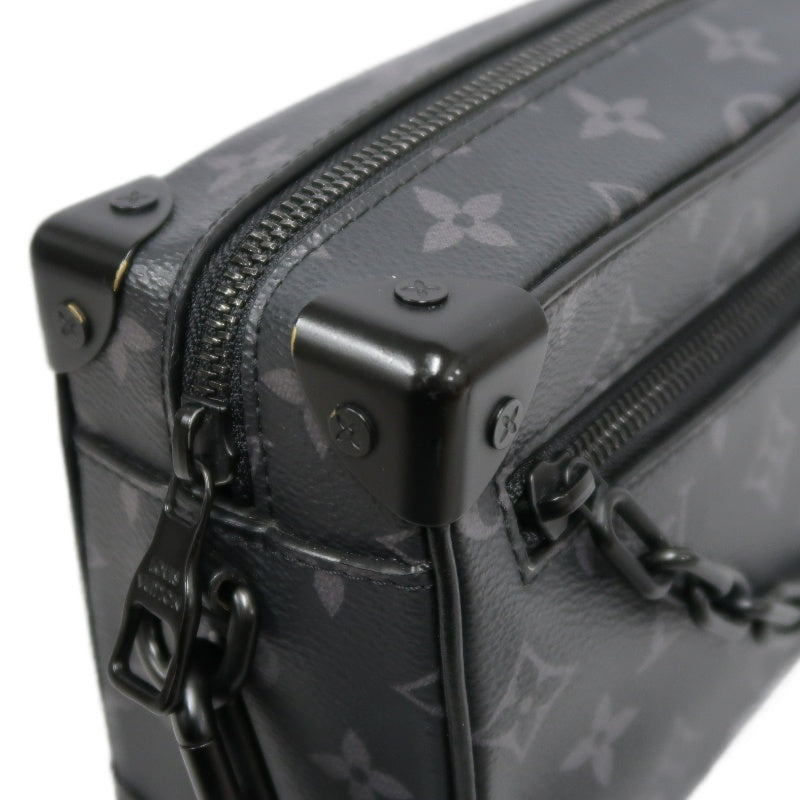 LOUIS VUITTON Soft Trunk Shoulder Bag Monogram Eclipse PVC Black With Shoulder Strap