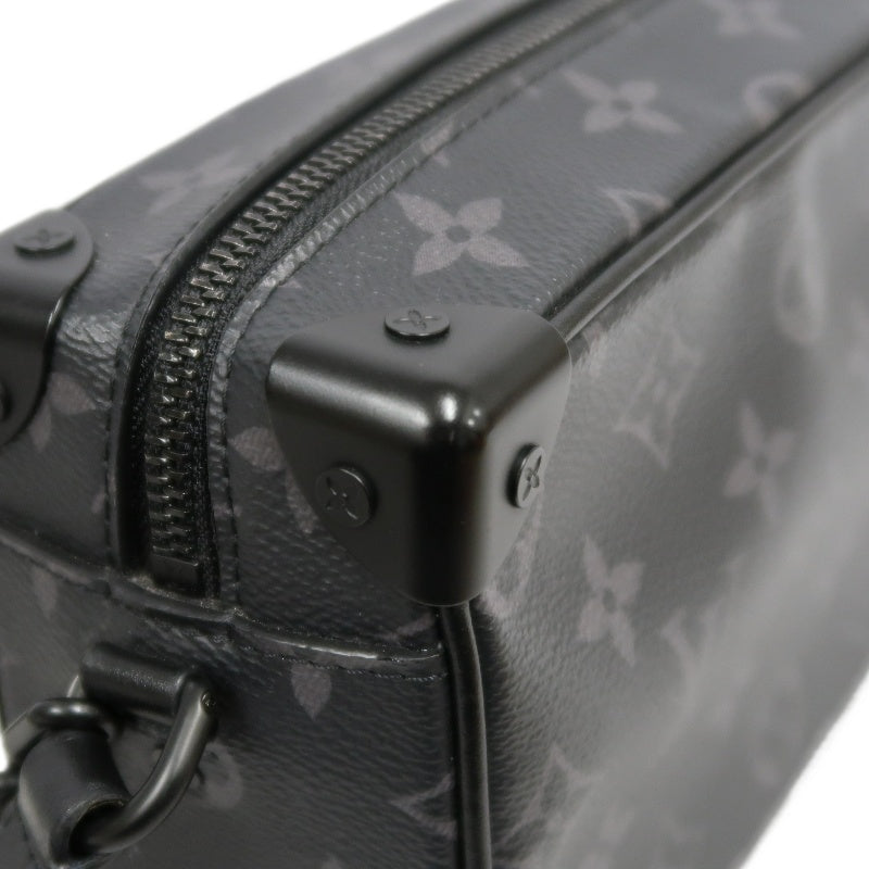 LOUIS VUITTON Soft Trunk Shoulder Bag Monogram Eclipse PVC Black With Shoulder Strap