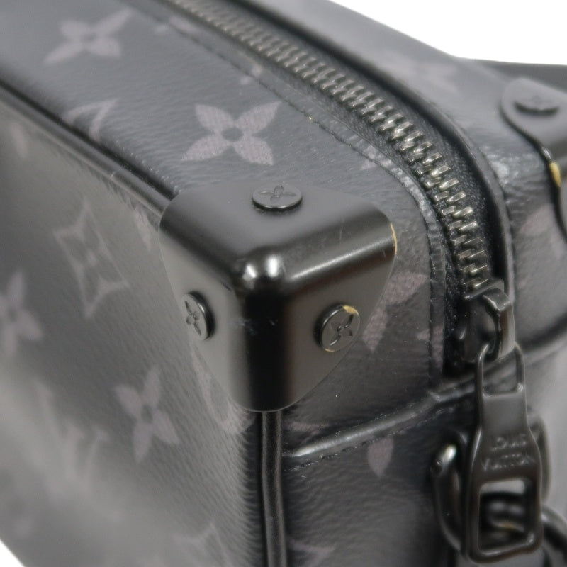 LOUIS VUITTON Soft Trunk Shoulder Bag Monogram Eclipse PVC Black With Shoulder Strap