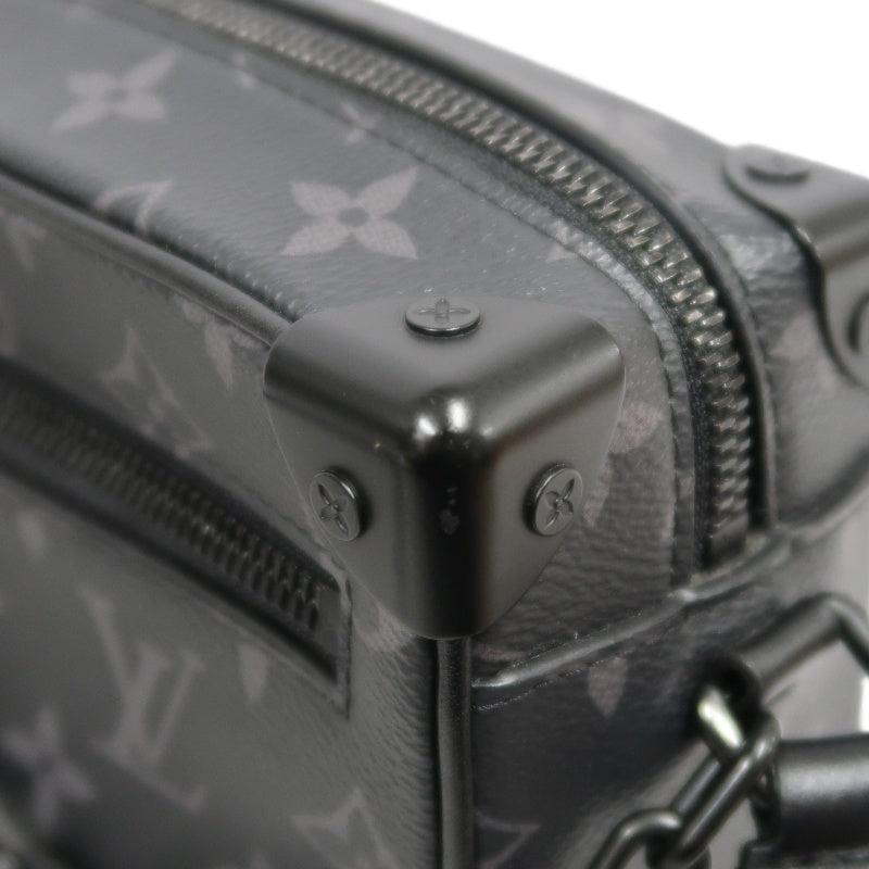 LOUIS VUITTON Soft Trunk Shoulder Bag Monogram Eclipse PVC Black With Shoulder Strap