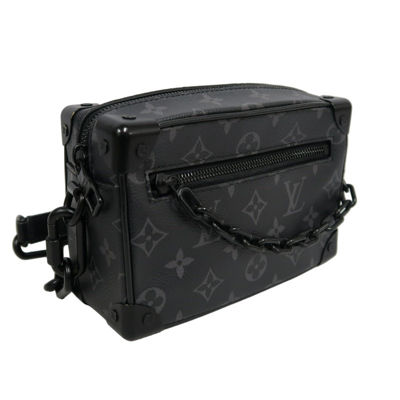 LOUIS VUITTON Soft Trunk Shoulder Bag Monogram Eclipse PVC Black With Shoulder Strap