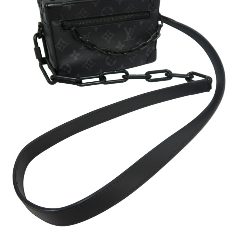 LOUIS VUITTON Soft Trunk Shoulder Bag Monogram Eclipse PVC Black With Shoulder Strap