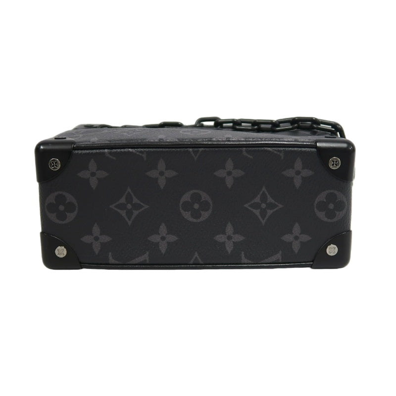 LOUIS VUITTON Soft Trunk Shoulder Bag Monogram Eclipse PVC Black With Shoulder Strap
