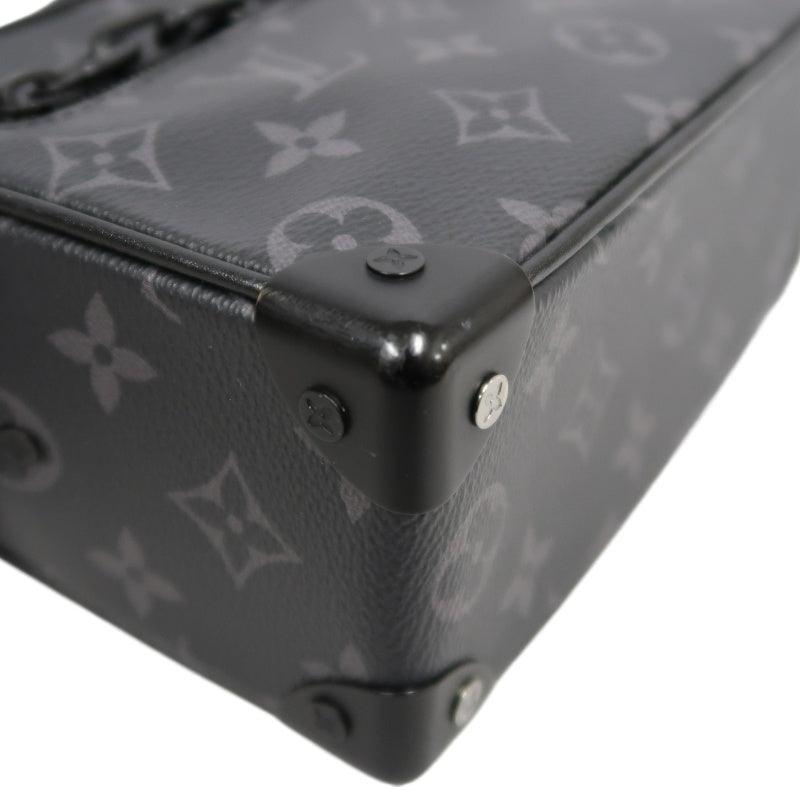 LOUIS VUITTON Soft Trunk Shoulder Bag Monogram Eclipse PVC Black With Shoulder Strap