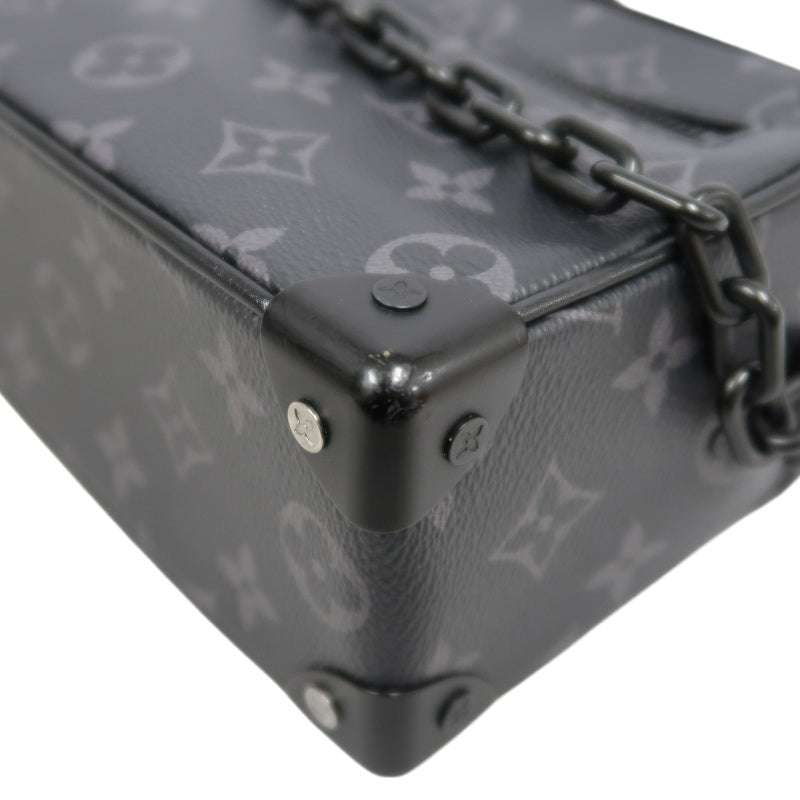 LOUIS VUITTON Soft Trunk Shoulder Bag Monogram Eclipse PVC Black With Shoulder Strap