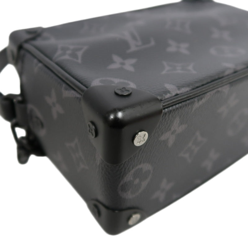 LOUIS VUITTON Soft Trunk Shoulder Bag Monogram Eclipse PVC Black With Shoulder Strap