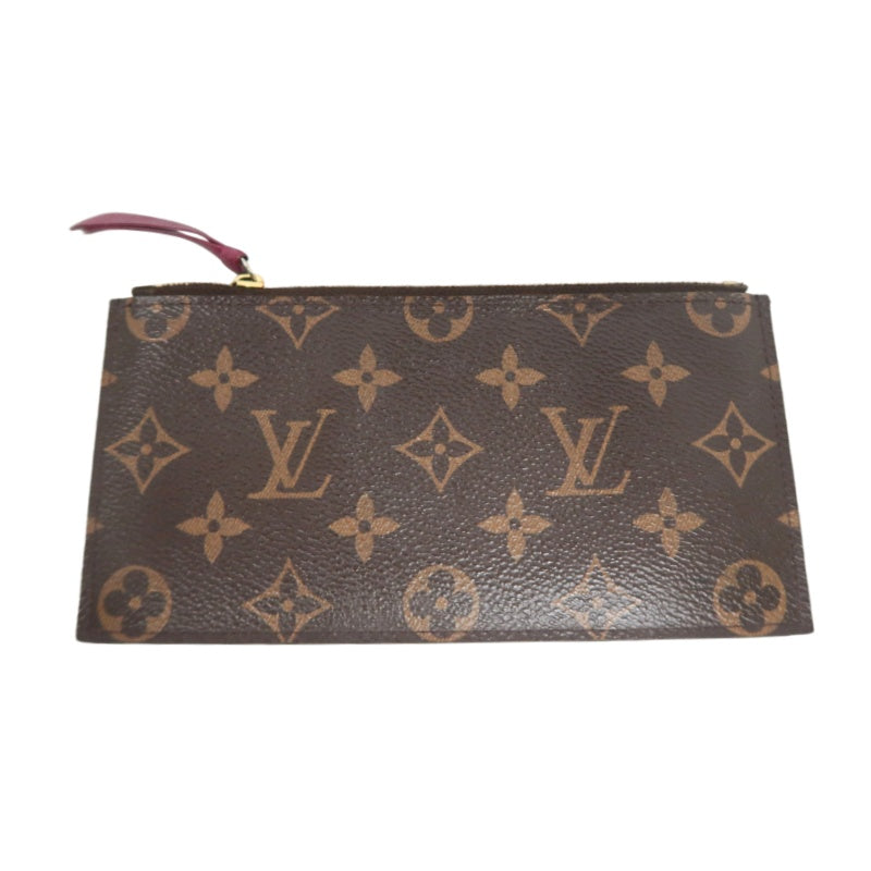 LOUIS VUITTON Félicie Pochette Monogram Canvas PVC Brown Gold Hardware With Card Holder & Pouch