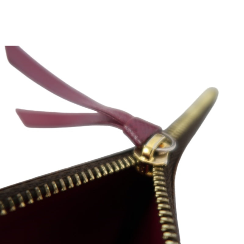 LOUIS VUITTON Félicie Pochette Monogram Canvas PVC Brown Gold Hardware With Card Holder & Pouch