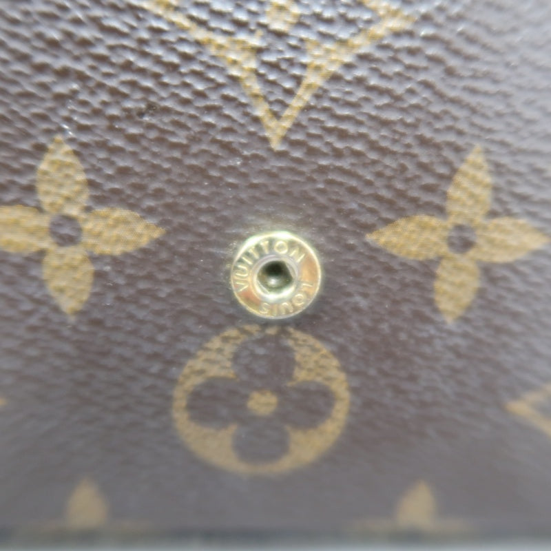 LOUIS VUITTON Félicie Pochette Monogram Canvas PVC Brown Gold Hardware With Card Holder & Pouch