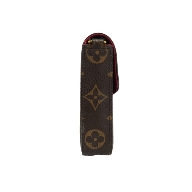 LOUIS VUITTON Félicie Pochette Monogram Canvas PVC Brown Gold Hardware With Card Holder & Pouch